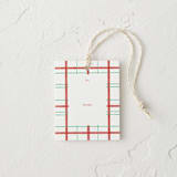 "Classic Merry Plaid" - Gift Tags in Peppermint by Baumbirdy