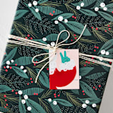 "Santa Peace" - Gift Tags in Santa Suit by Baumbirdy