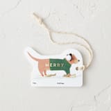 "Dachshund Through the Snows" - Gift Tags in Evergreen by Itsy Belle Studio