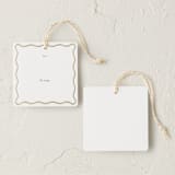 "Scallop Frame" - Gift Tag in Mist by Sara Hicks Malone