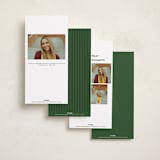 "Varsity three" - Graduation Announcements in Evergreen by Angela Garrick - Back of Card Options