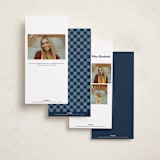 "Bennett" - Graduation Announcements in Navy by Kelly Watkins - Back of Card Options