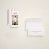 "Varsity Stripes" - Graduation Announcements in Poppy by Angela Garrick - Assembled