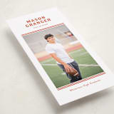 "Varsity Stripes" - Graduation Announcements in Poppy by Angela Garrick - Detail