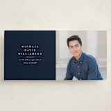 "Classic Announcement" - Graduation Announcements in Navy by Stacy Maalouf - Front