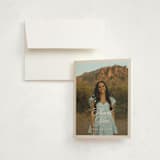 "Fluid" - Graduation Thank You Cards in Sand by Megan Cash - Front