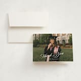 "Savannah Script" - Graduation Thank You Cards in Pearl by Paper Raven Co. - Front