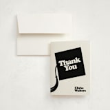 "Filter" - Graduation Thank You Cards in Snow by Inkblot Design - Front