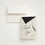 "Tassel Type" - Graduation Thank You Cards in Snow by Pixel and Hank - Front