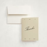 "Perfectly Scripted" - Graduation Thank You Cards in Sand by Rachel Cassel - Front
