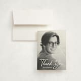 "Cap off" - Graduation Thank You Cards in Cotton by Creo Study - Front