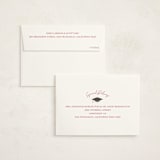 "Modern Cap" - Graduation Thank You Cards in Cement by Griffinbell Paper Co. - FREE Recipient Addressing