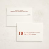 "Poster Type" - Graduation Thank You Cards in Tangerine by Robert and Stella - FREE Recipient Addressing
