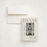 "Stacked" - Graduation Thank You Cards in Ivory by Monika Torun - Front