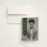 "Classic Sash" - Graduation Thank You Cards in Pine by Lauren Chism - Front