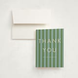 "Preppy Stripes" - Graduation Thank You Cards in Seaside by Morgan Kendall - Front