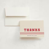"Team Grad" - Graduation Thank You Cards in Cherry by Louise Kay - Front