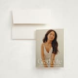 "Typeset" - Graduation Thank You Cards in Dove by Erin L. Wilson - Front