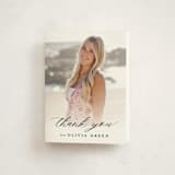 "portrait script" - Graduation Thank You Cards in Onyx by Sarah Curry - Front