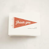 "Pennant Party" - Graduation Thank You Cards in Cardinal by Catherine Culvenor - Front