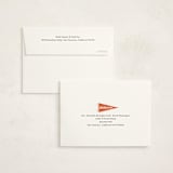 "Pennant Party" - Graduation Thank You Cards in Cardinal by Catherine Culvenor - FREE Recipient Addressing