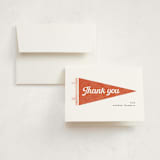 "Pennant Party" - Graduation Thank You Cards in Cardinal by Catherine Culvenor - Front