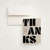 "Vintage Bold" - Graduation Thank You Cards in Cream by Baumbirdy - Front