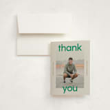 "School Color Duo" - Graduation Thank You Cards in Grass by Jackie Crawford - Front