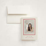 "Charm" - Graduation Thank You Cards in Peony by Sara Hicks Malone - Front
