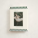 "Checked Out" - Graduation Thank You Cards in Pine by Rachel Cassel - Front