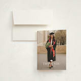 "Timeline" - Graduation Thank You Cards in Ruby by Stacey Meacham - Card with Envelope
