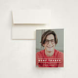 "headlined" - Graduation Thank You Cards in Pearl by Emily Sabol Goss - Front