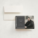 "Tassel Framed" - Graduation Thank You Cards in Charcoal by AK Graphics - Front