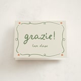 "Cin Cin" - Graduation Thank You Cards in Sage by Stephanie Heinrich Godbout - Front