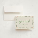 "Cin cin" - Graduation Thank You Cards in Sage by Stephanie Heinrich Godbout - Front