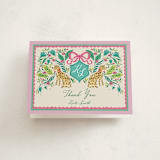 "Whimsical Hand Illustrated Crest" - Graduation Thank You Cards in Peony by Jackie Crawford - Front
