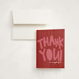 "GRAD!" - Graduation Thank You Cards in Ruby by Erin Kessler - Front