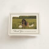 "Timeless Border" - Graduation Thank You Cards in Almond by Brianne Larsen - Front