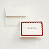 "Augusta" - Graduation Thank You Cards in Crimson by Megan Davis - Front