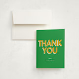 "Bold Initials" - Graduation Thank You Cards in Grass by mo kelley - Front