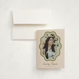 "Scalloped" - Graduation Thank You Cards in Matcha by Melanie Kosuge - Front