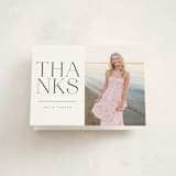 "Trim Edges" - Graduation Thank You Cards in Pearl by David Michuki - Front