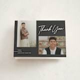 "Counterpoise" - Graduation Thank You Cards in Charcoal by Monika Torun - Front
