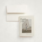 "Margins" - Graduation Thank You Cards in Onyx by Pixel and Hank - Front