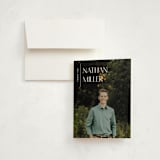 "Editorial Modern" - Graduation Thank You Cards in Chalk by Anupama - Front