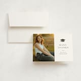 "Next Adventure" - Graduation Thank You Cards in Snow by Yaling Hou Suzuki - Front