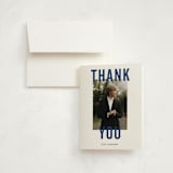 "Jax" - Graduation Thank You Cards in Navy by Sara Hicks Malone - Front