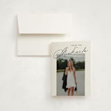 "Minimal Script" - Graduation Thank You Cards in Obsidian by Kamala Nahas - Front