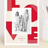 "mod" - Valentine's Day Cards in Strawberry by Megan Cash - Front