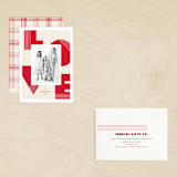 "mod" - Valentine's Day Cards in Strawberry by Megan Cash - Assembled